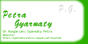 petra gyarmaty business card